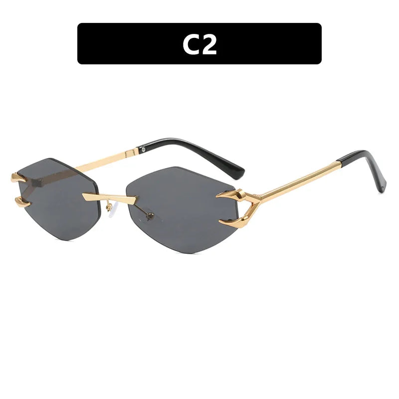 Stylish Rimless Polygon Sunglass