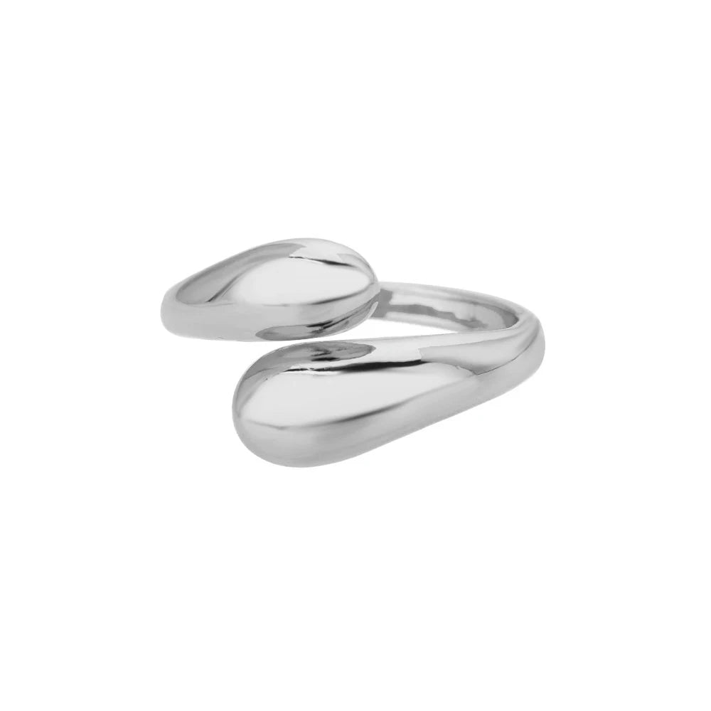 Stainless Steel Double Ball Beads Ring