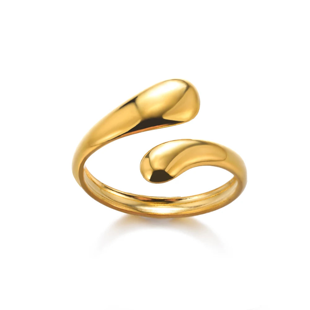 Stainless Steel Double Ball Beads Ring