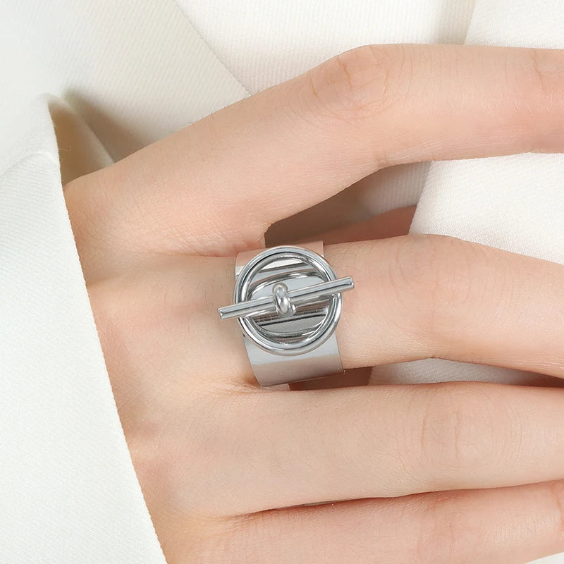 Stainless Steel 18K Gold Plated Ring