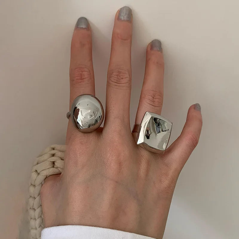 Plated Dome Wide Ring