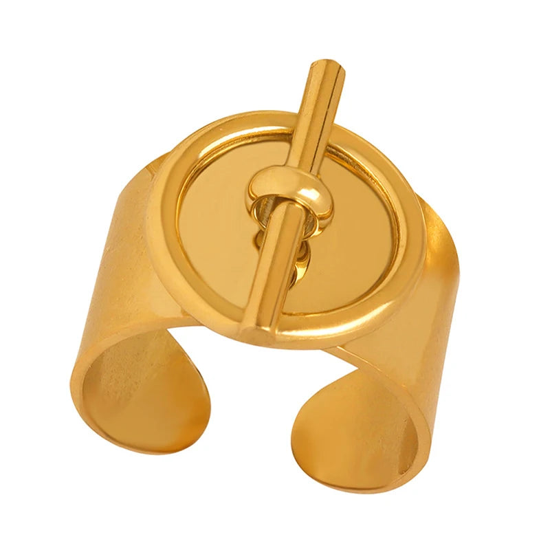 Stainless Steel 18K Gold Plated Ring