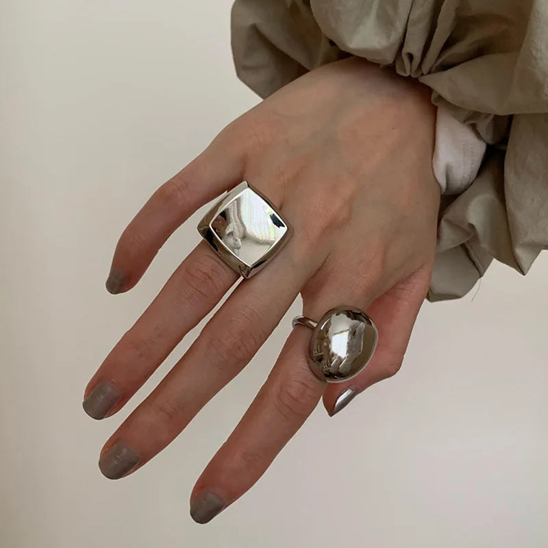 Plated Dome Wide Ring