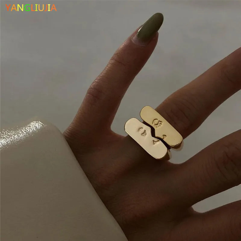 Metal Suit Kissing Ring