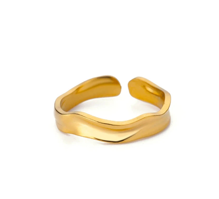 Stainless Steel Double Ball Beads Ring