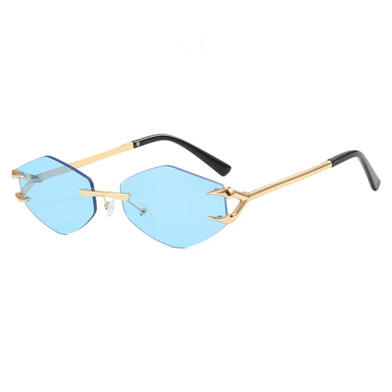 Stylish Rimless Polygon Sunglass