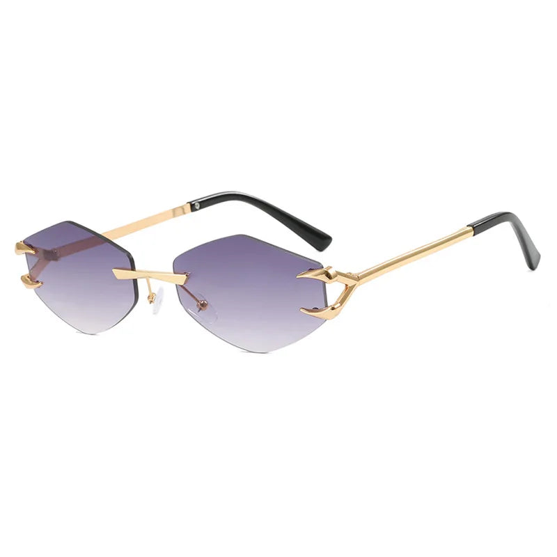 Stylish Rimless Polygon Sunglass