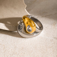 Thumbnail for Zirconia Metal Stainless Steel Ring