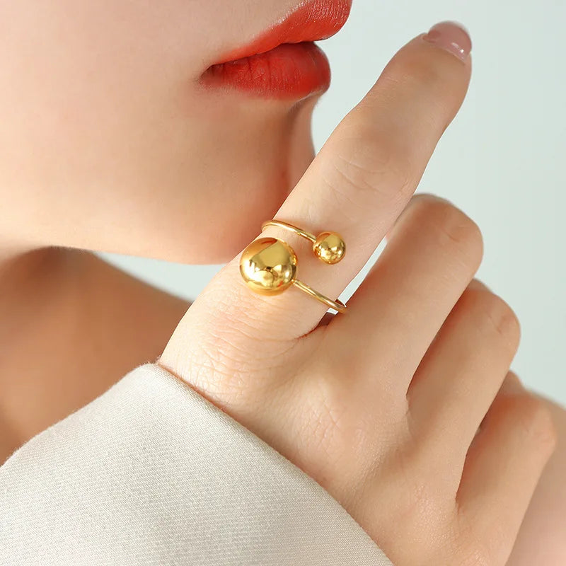 Stainless Steel 18K Gold Plated Ring