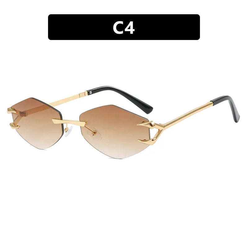 Stylish Rimless Polygon Sunglass
