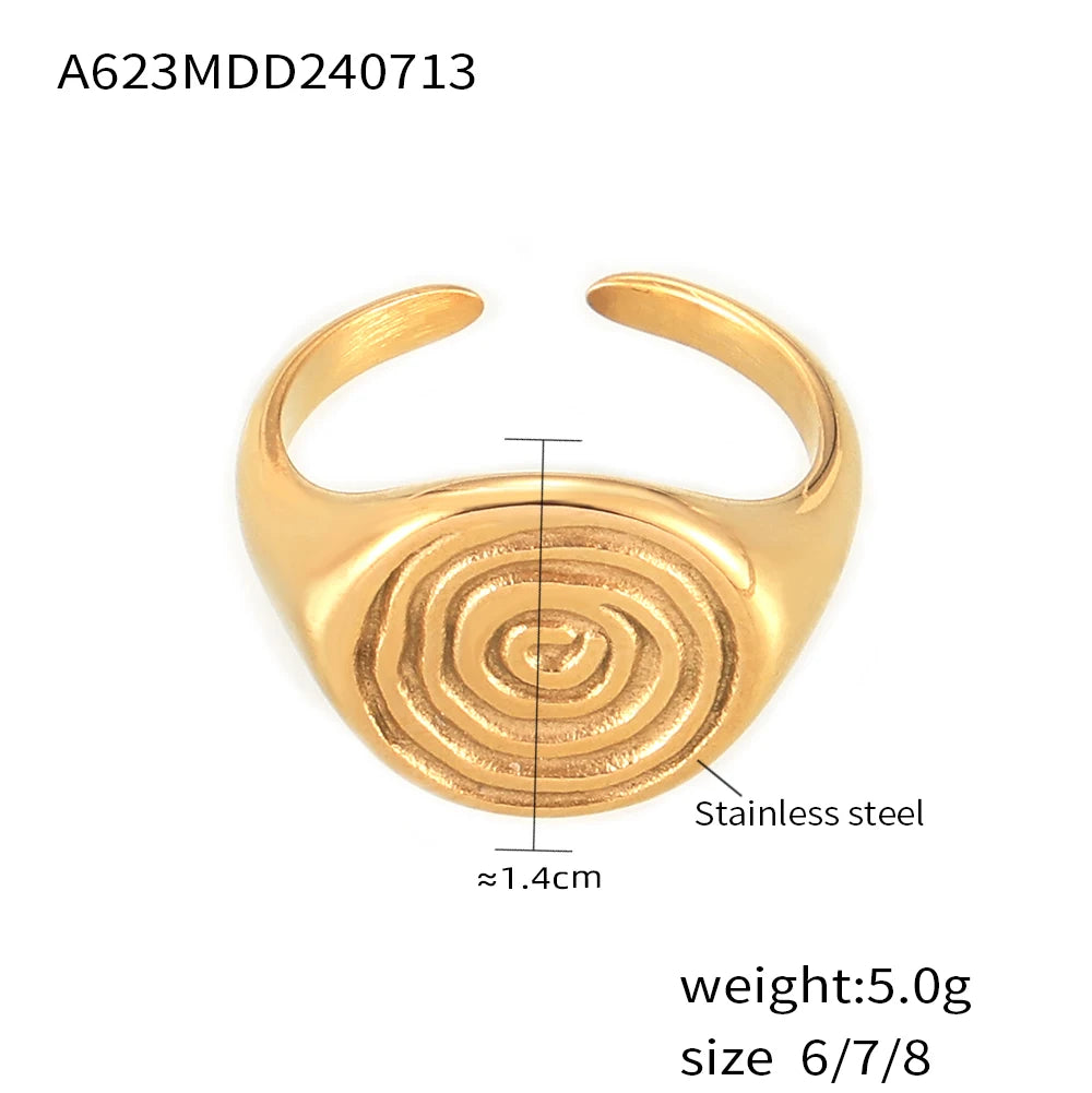 Retro Stainless Steel Ring