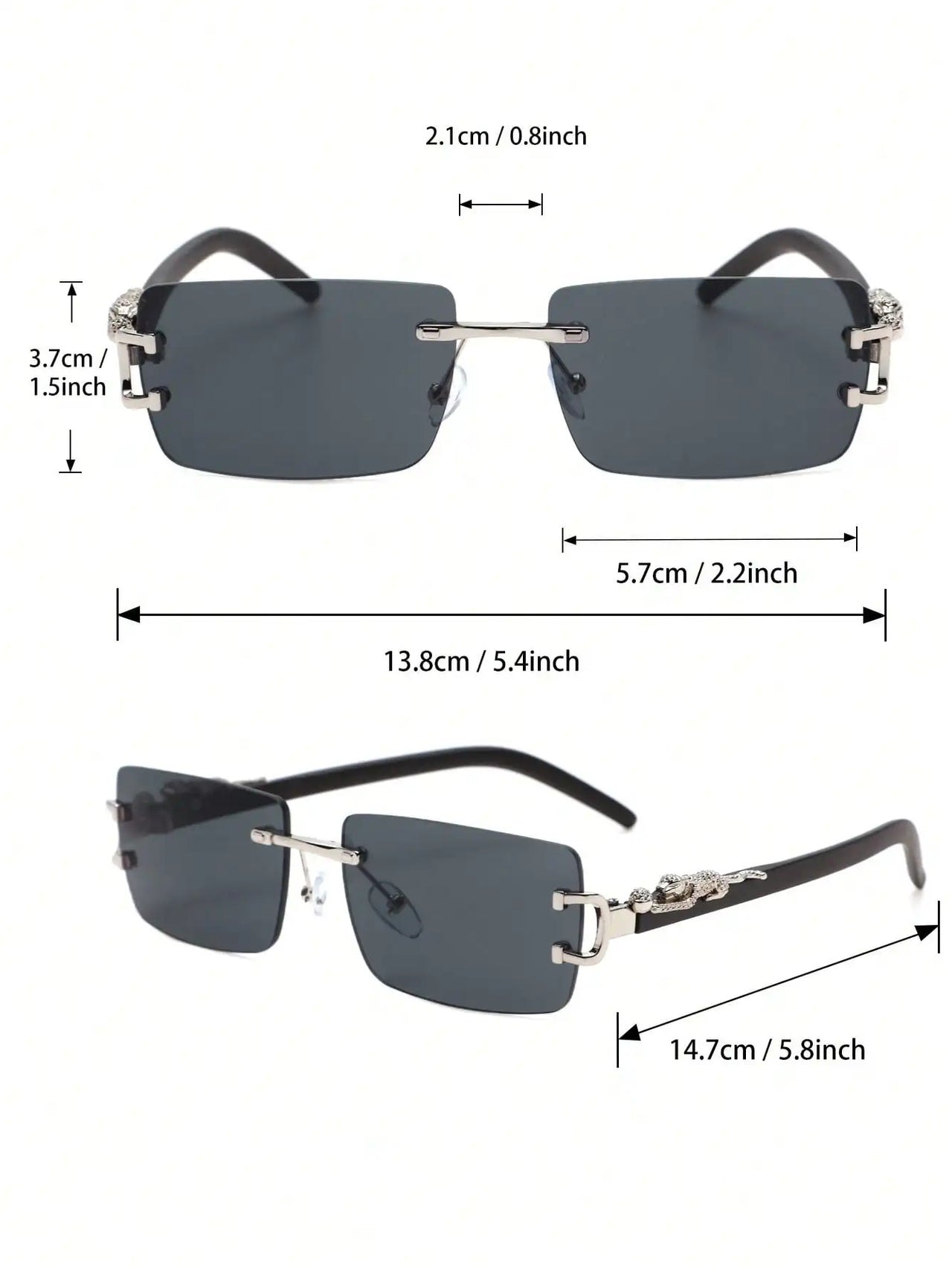 1PC Unisex Classic Square Sunglass