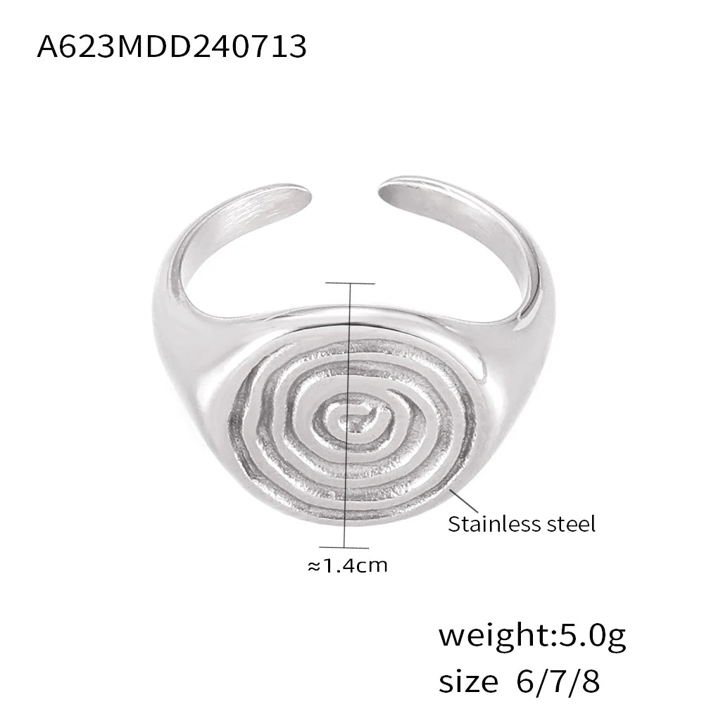 Retro Stainless Steel Ring