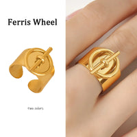Thumbnail for Stainless Steel 18K Gold Plated Ring