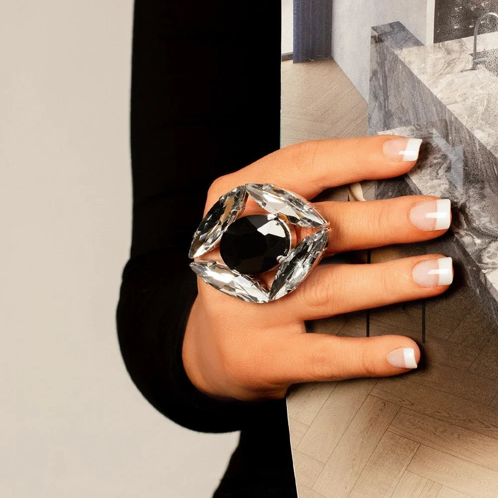 Large Crystal Ring