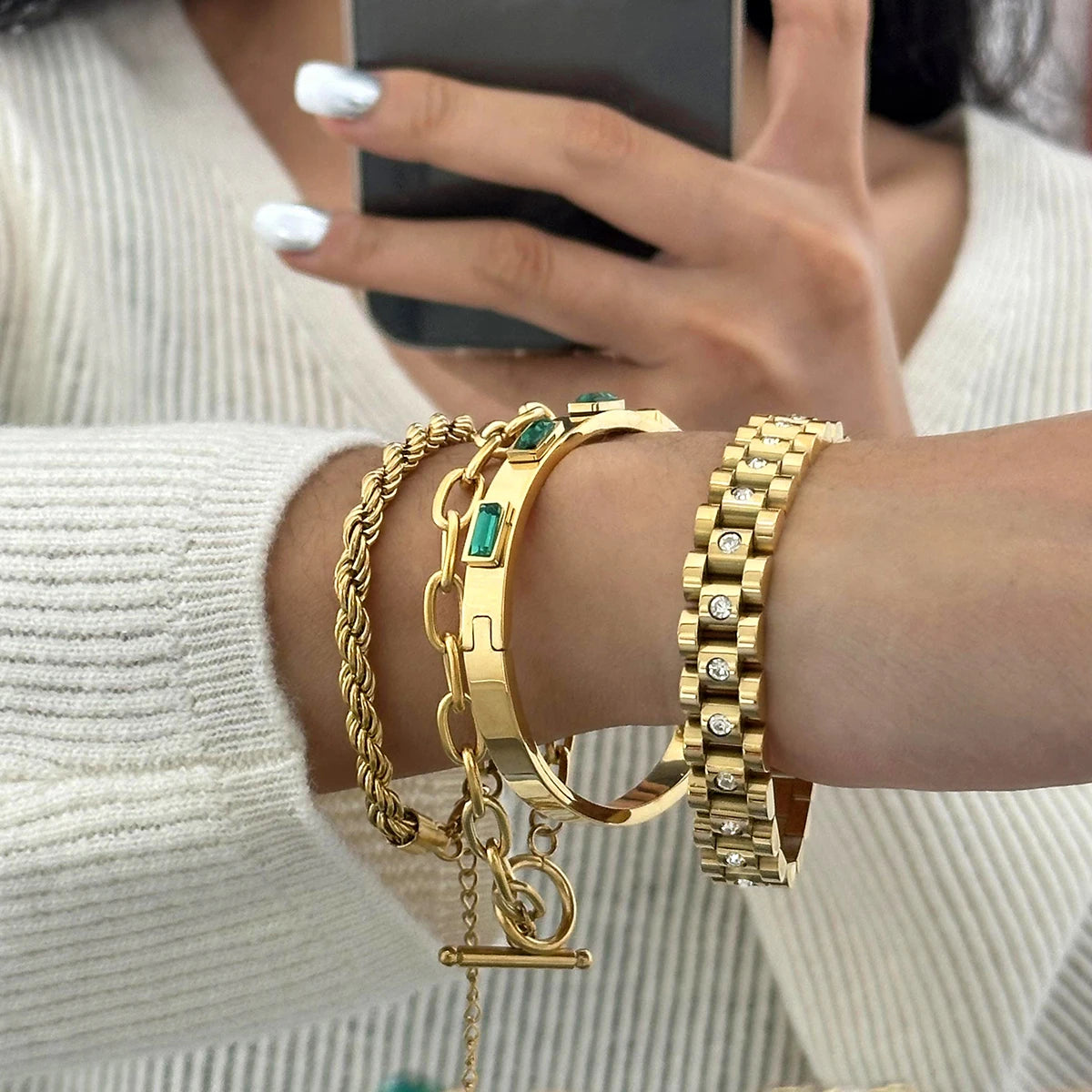Green Zircon Bracelet