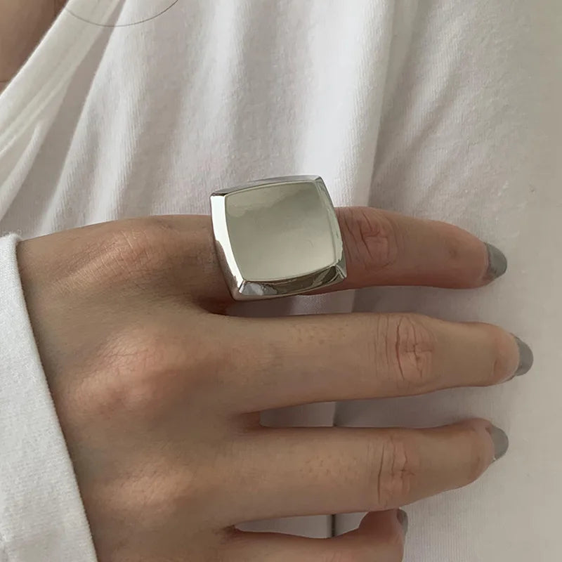 Plated Dome Wide Ring
