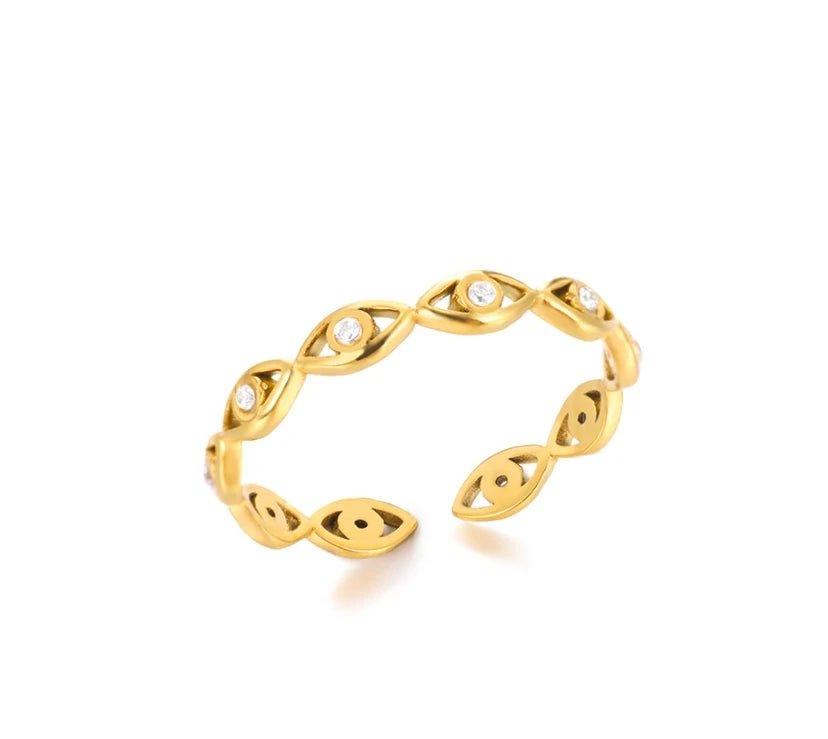 Stainless Steel Double Ball Beads Ring