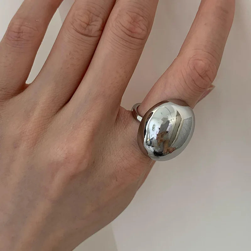 Plated Dome Wide Ring