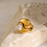 Thumbnail for Zirconia Metal Stainless Steel Ring