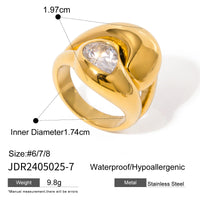 Thumbnail for Zirconia Metal Stainless Steel Ring