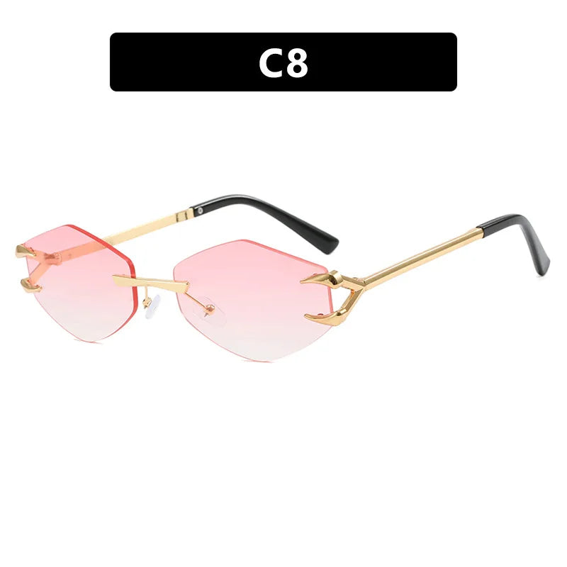 Stylish Rimless Polygon Sunglass