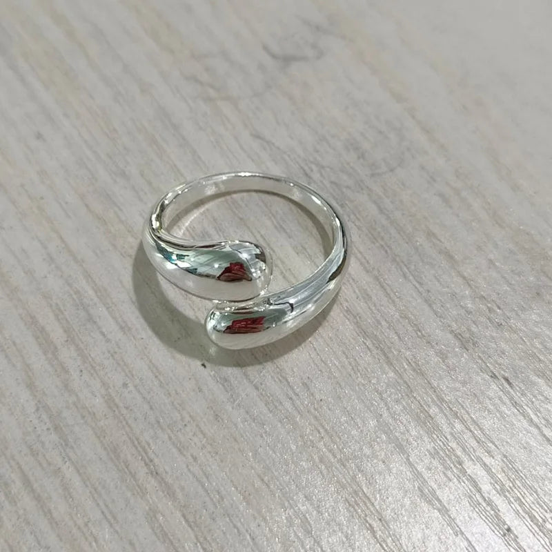Stainless Steel Double Ball Beads Ring